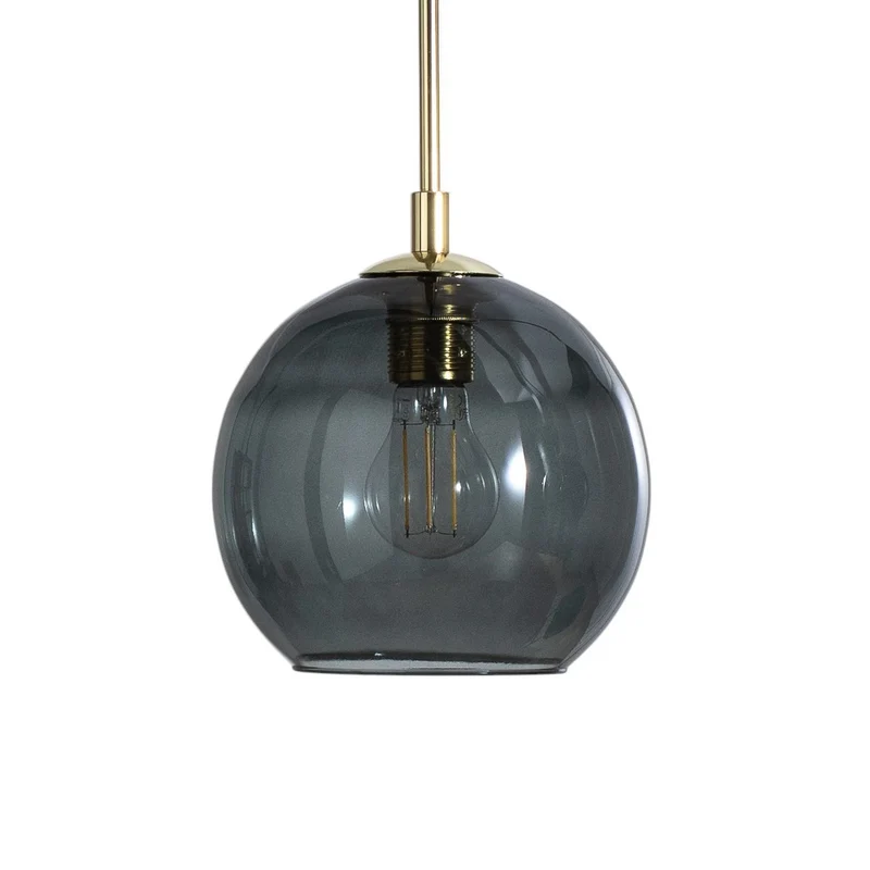 B-Ware Argon Hängelampe Dulce rauchgrau schwarz Glas 3-flg Deckenlampe Deckenleuchte