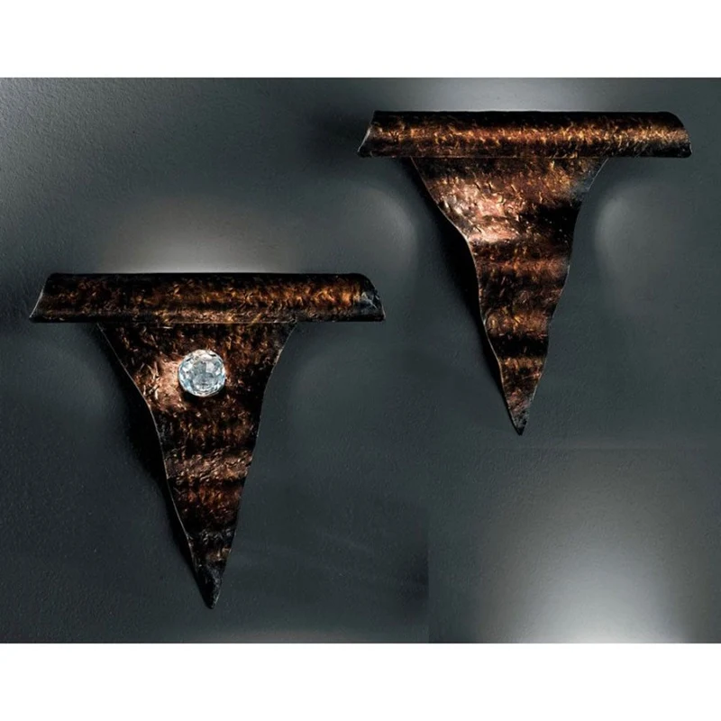 Onda Wandleuchte mit Kristallglaskugel mit Facettenschliff 27cm