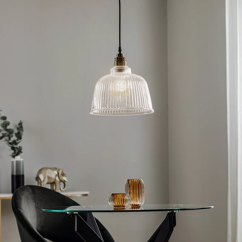 B-Ware Euluna Hängeleuchte Leana Glas klar LED Hängelampe Lampe Leuchte SIEHE TEXT/FOTO
