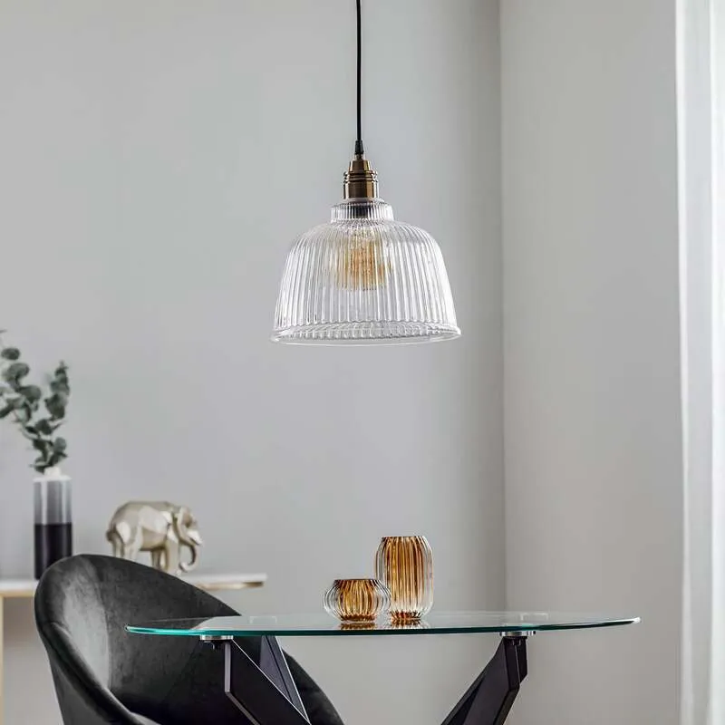 B-Ware Euluna Hängeleuchte Leana Glas klar LED Hängelampe Lampe Leuchte SIEHE TEXT/FOTO