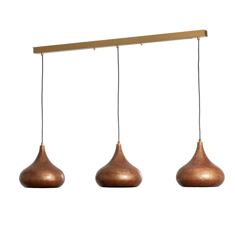 B-Ware Hängeleuchte Muba Pendelleuchte Metall altmessing Lampe 140 cm E27 LED 3-flam842