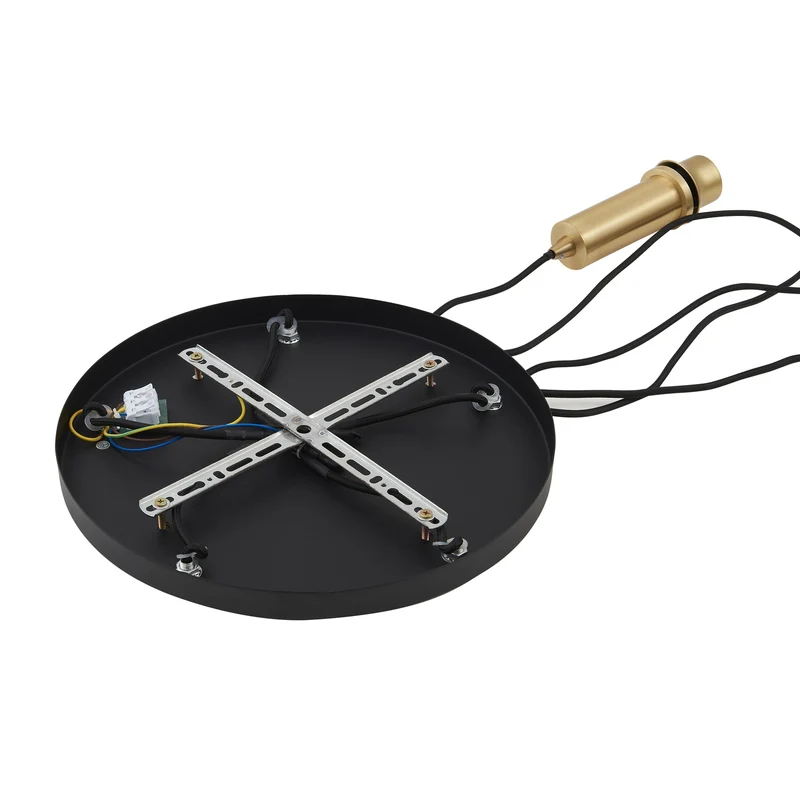 B-Ware Lindby Hängeleuchte Pendelleuchte Doroteo 5 flammig grau Glas678