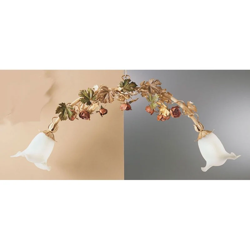 Roseto Balken 2-flammig altweiß natur-antik