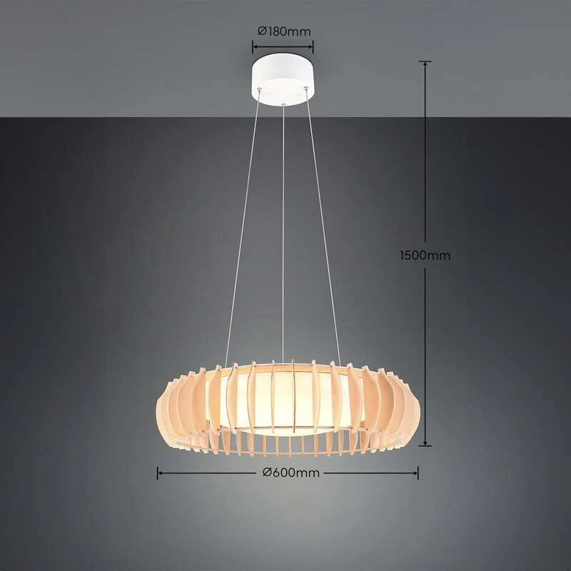 B-Ware Monte Pendelleuchte Hängelampe LED Lampe Holz hell CCT weiß Esszimmer Licht668