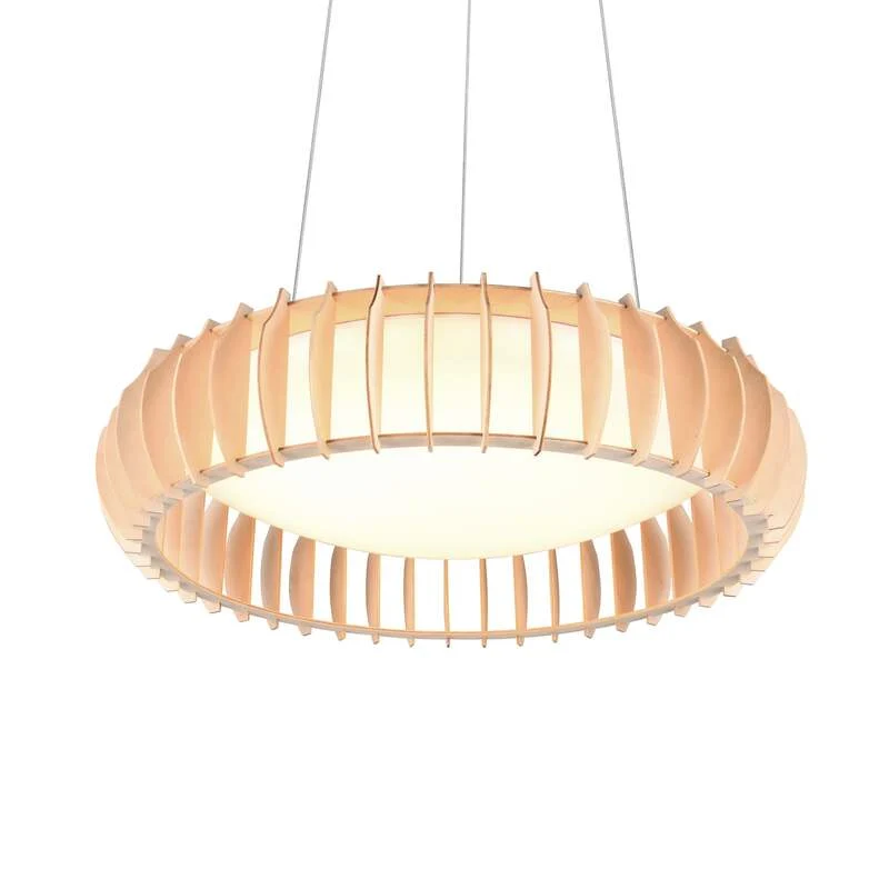 B-Ware Monte Pendelleuchte Hängelampe LED Lampe Holz hell CCT weiß Esszimmer Licht668