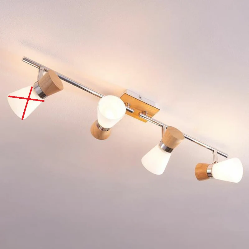B-Ware Lampenwelt Holz-Deckenstrahler Vivica 4-fl. Deckenlampe Lampe SIEHE TEXT/FOTO