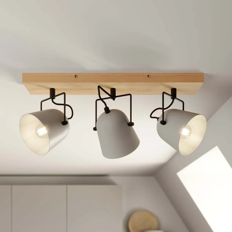 B-Ware Lindby Adalin Deckenlampe 3-fl. grau Deckenlicht Lampe Leuchte Deckenstrahler