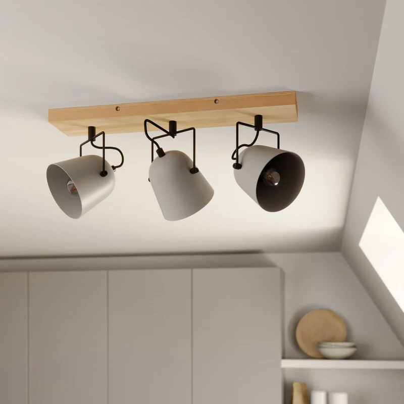 B-Ware Lindby Adalin Deckenlampe 3-fl. grau Deckenlicht Lampe Leuchte Deckenstrahler