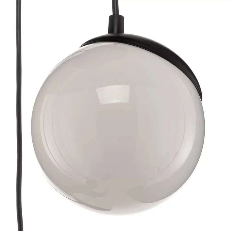 B-Ware Hängeleuchte Sfera 3-flammig Glas/Metall schwarz Hängelampe E14 SIEHE TEXT/FOTO