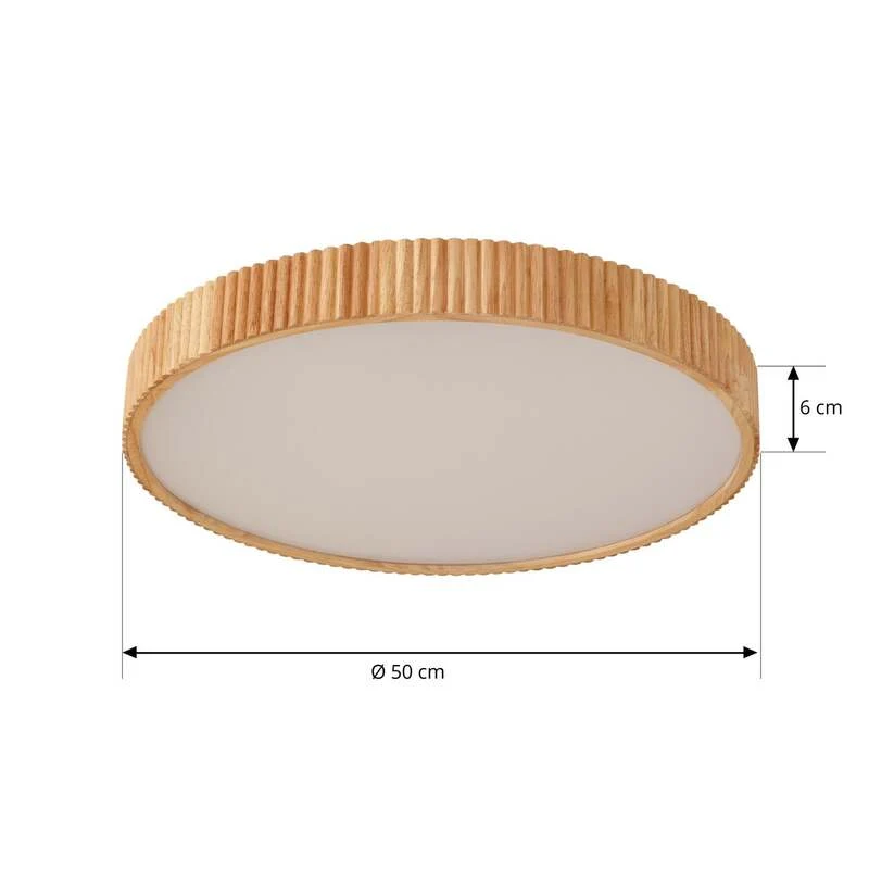 B-Ware Lindby Deckenleuchte Deckenlampe LED Fernbedienung weiß Holz Wohnbereich dimm22