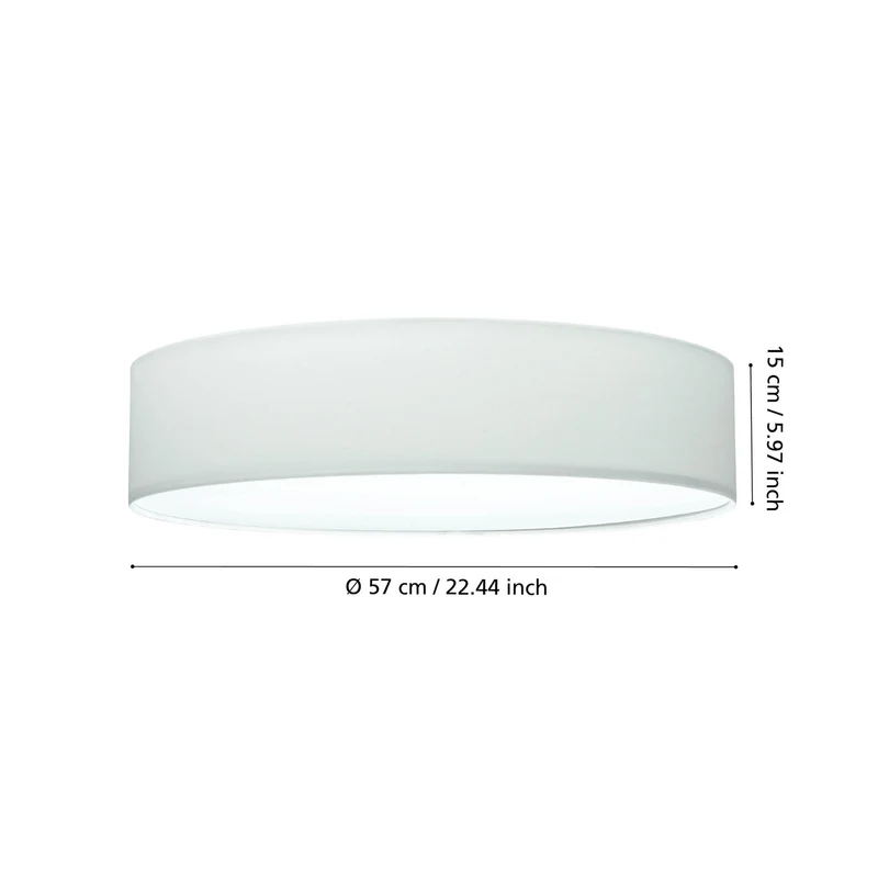 B-Ware EGLO Pasteri Textil Deckenlampe Deckenleuchte Stoffschirm weiß SIEHE TEXT/FOTO