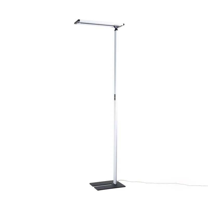 C-Ware Prios Stehleuchte Büro Stehlampe LED silber Aluminium Kunststoff Schalter Dimmer