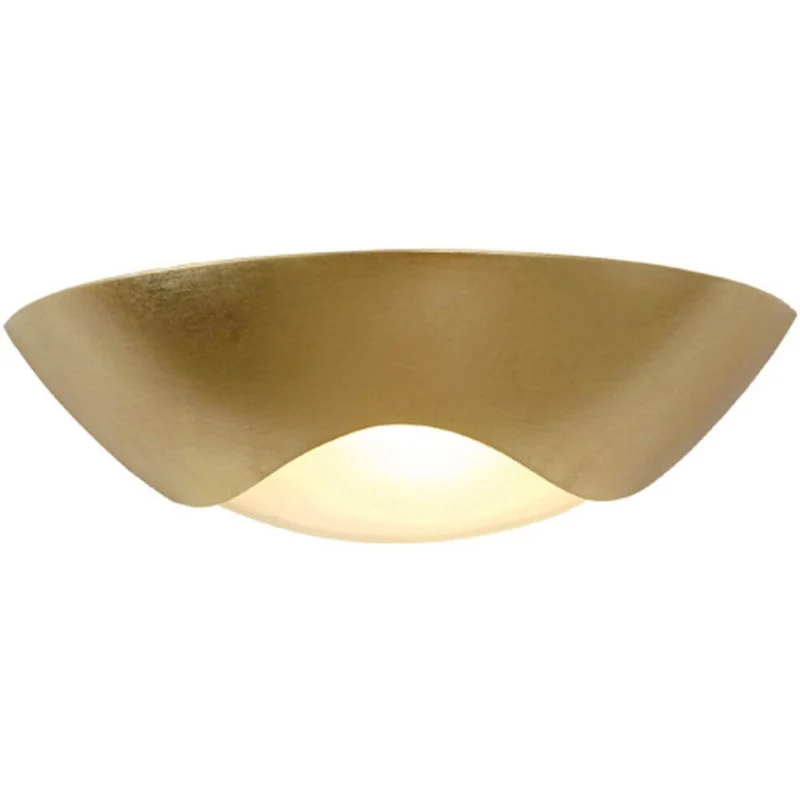 Wandleuchte Matteo Curve Keramik Blattvergoldet