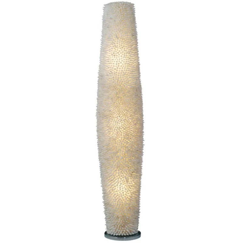 Stehleuchte 3-flammig Sirena Bianco Muscheln-Fiberglas Weiß