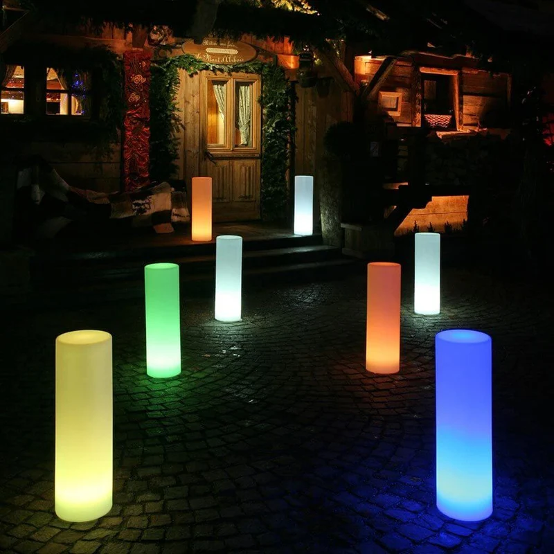 LED Außen-Dekolampe Tower 70cm Akkubetrieb mit App-Steuerung