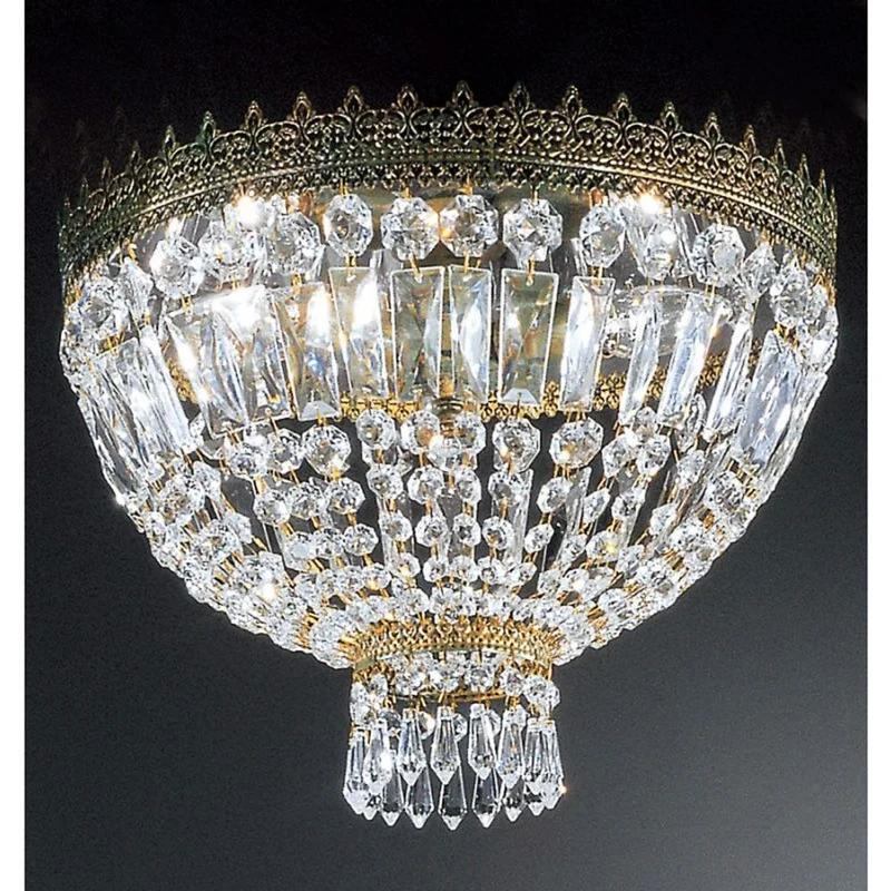 Cupola Deckenleuchte 3-flammig gründ-antik mit Gold Ø 40cm