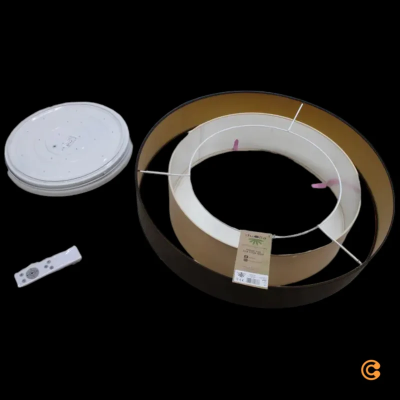 Luneta Deckenlampe Deckenleuchte LED Samt braun gold Fernbedienung dimmbar