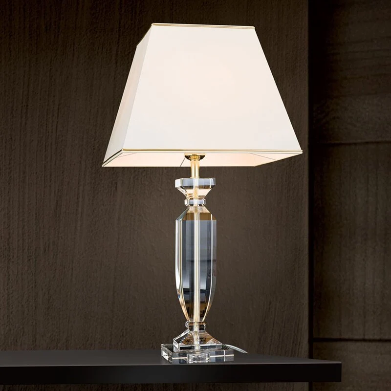 B-Ware Orion Tischlampe Tischlampe Lampe Bürolampe Kristall gold/creme SIEHE TEXT/FOTO