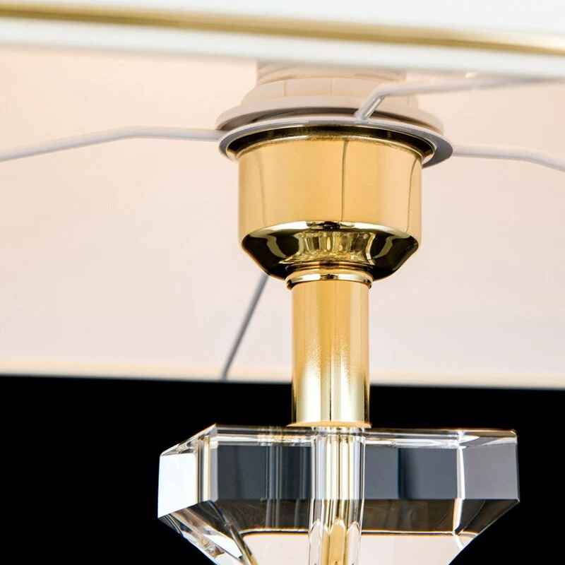 B-Ware Orion Tischlampe Tischlampe Lampe Bürolampe Kristall gold/creme SIEHE TEXT/FOTO