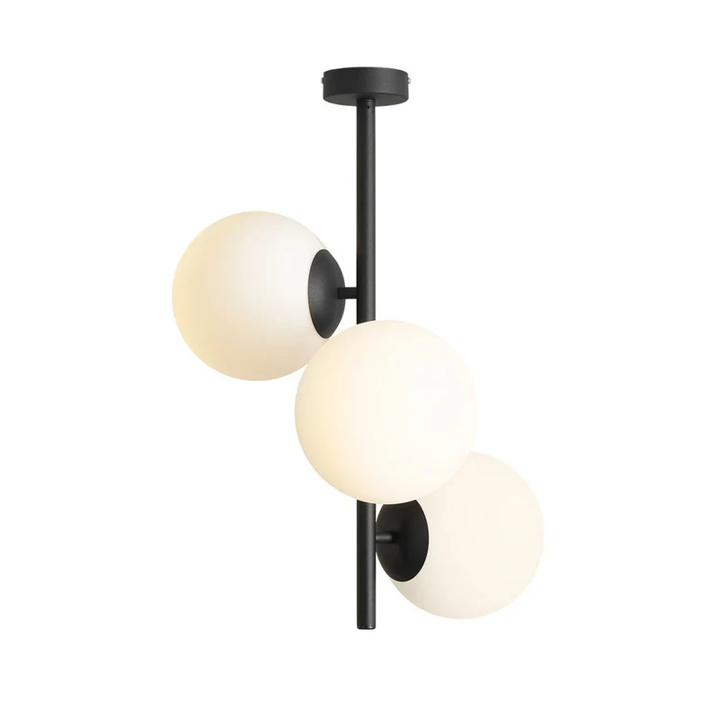 B-Ware Dione Deckenleuchte Lampe Deckenlicht opal schwarz 3 flammig SIEHE TEXT/FOTO