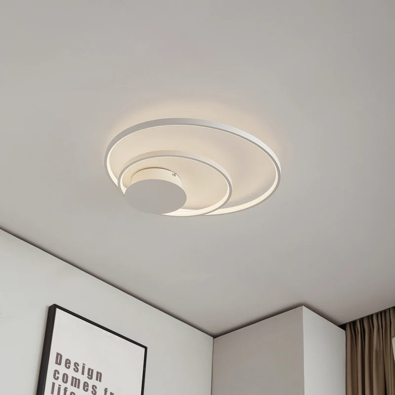 C-Ware Lindby Deckenleuchte Lampe LED rund weiß matt Nerwin Aluminium dimmbar