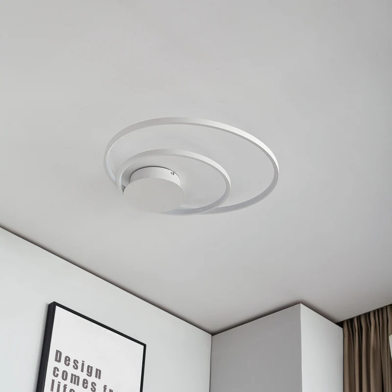 C-Ware Lindby Deckenleuchte Lampe LED rund weiß matt Nerwin Aluminium dimmbar