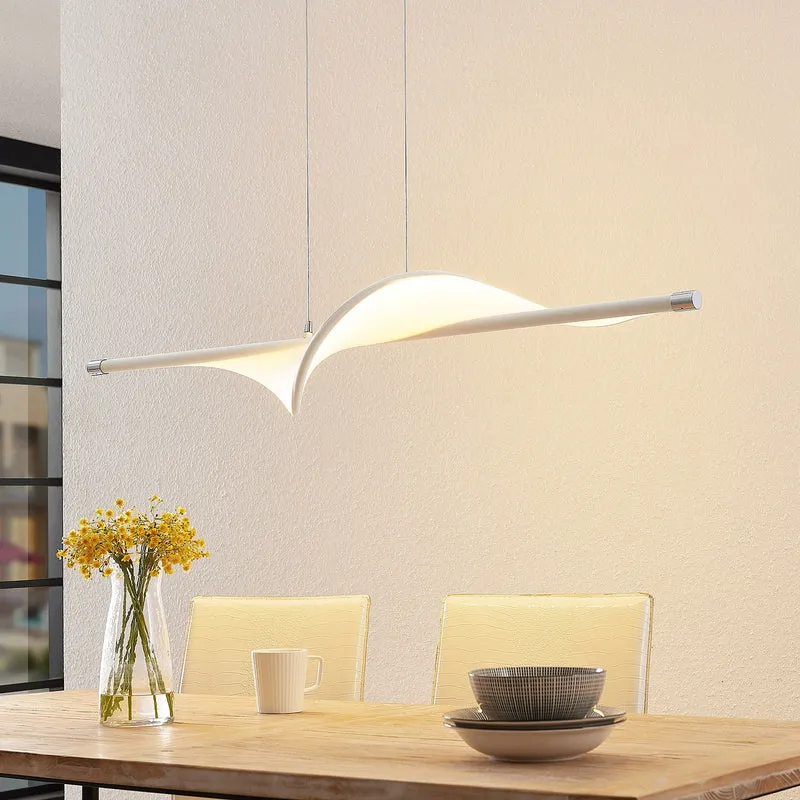 B-Ware Lucande Pendelleuchte Hängeleuchte LED Edano Textil weiß dimmbar149