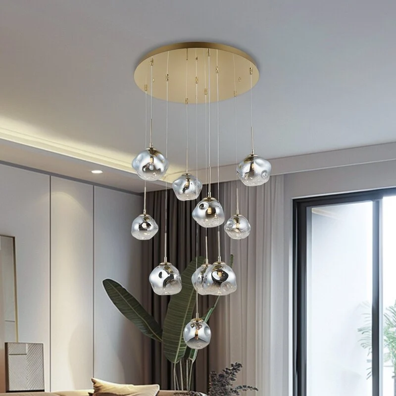 B-Ware Lucea Hängeleuchte Pendelleuchte Herman Deckenlampe Glas Ø66cm SIEHE TEXT/FOTO