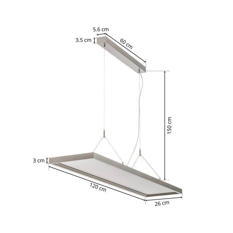 B-Ware Arcchio Pendelleuchte Hängeleuchte LED Dorean Büro silber Metall Arbeitsplatz