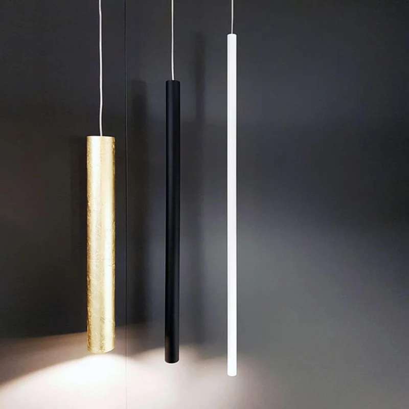 Panzeri To-Be schlanke Pendelleuchte LED Zylinder