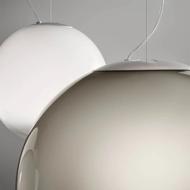 Panzeri Smoke Glas-Pendellampe mundgeblasen