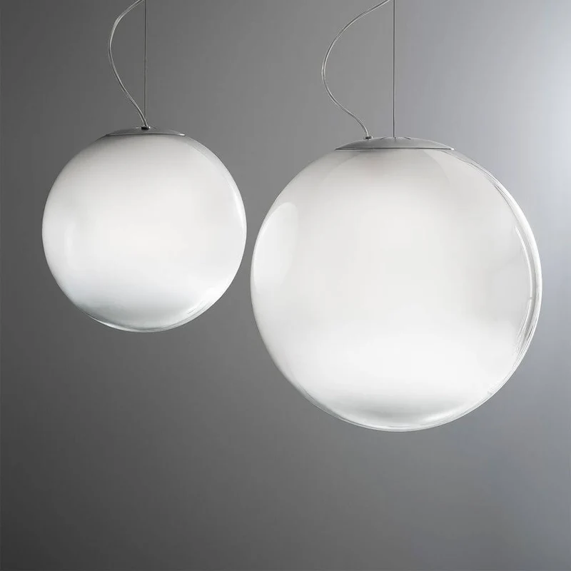 Panzeri Smoke Glas-Pendellampe mundgeblasen