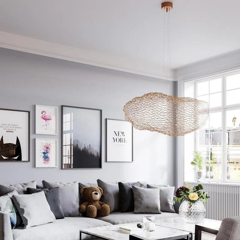 LED-Hängeleuchte Hayden XL 115cm Goldfarben