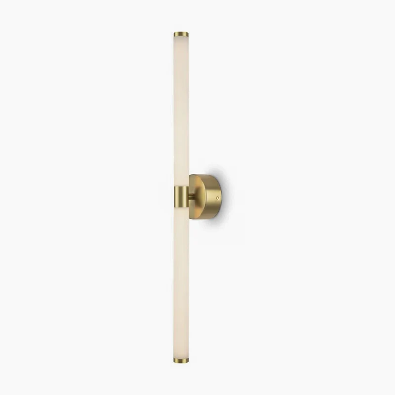 B-Ware Maytoni Wandleuchte Wandlampe LED Axis goldfarben Leuchte Aluminium Acryl 63 cm