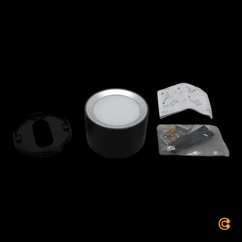 B-Ware Nordlux LED-Bad-Deckenleuchte Einbauleuchte Andre LED IP44 Schwarz 3 STÜCK