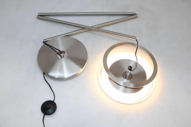 B-Ware Oscar Deckenfluter Stehlampe LED dimmbar Kopf justierbar nickel matt SIEHE TEXT