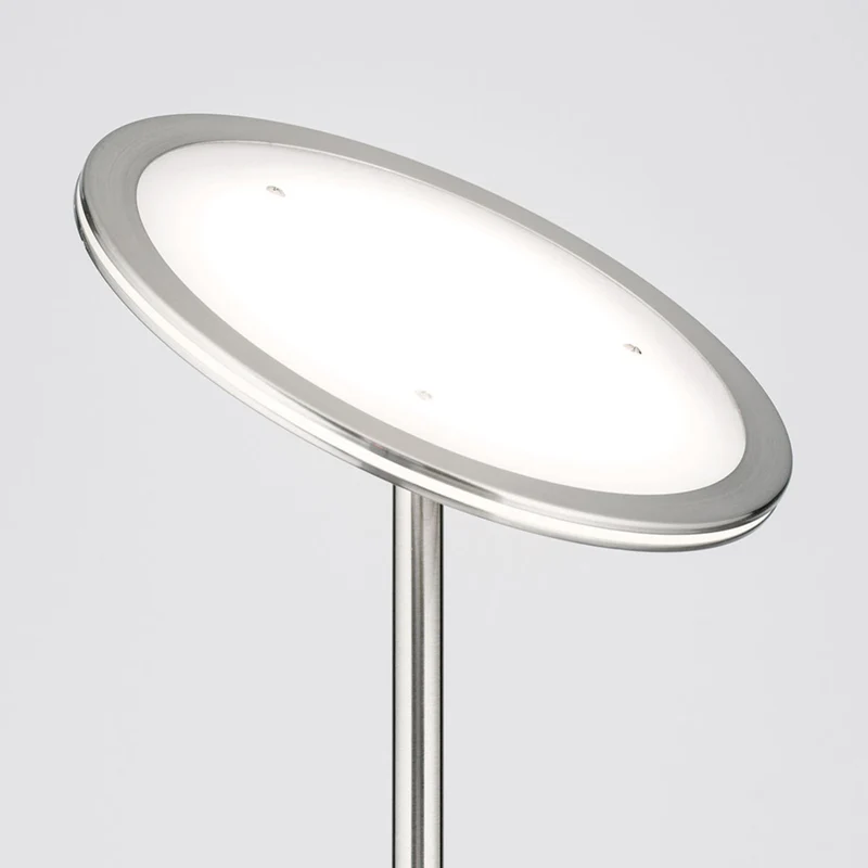 B-Ware Oscar Deckenfluter Stehlampe LED dimmbar Kopf justierbar nickel matt SIEHE TEXT