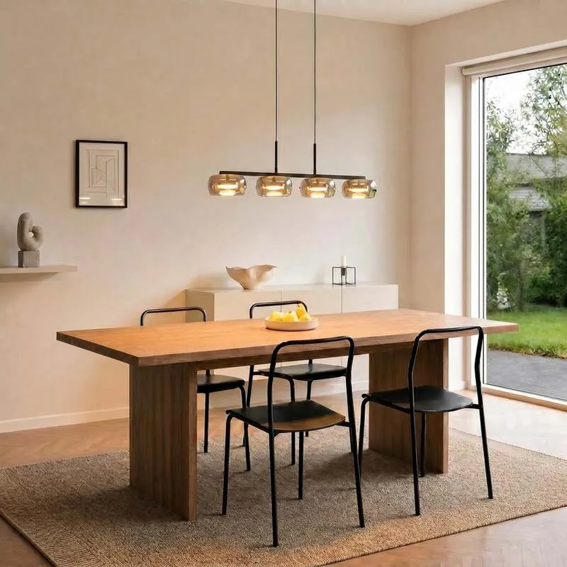 B-Ware Lucande LED Hängeleuchte Pendelleuchte Martis amber 4flg dimmbar SIEHE TEXT/FOTO