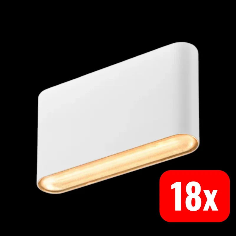 B-Ware SLV Wandleuchte Wandlampe LED Außenleuchte Oval Up Down CCT weiß Polycarbonat