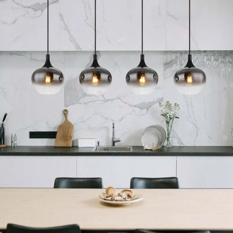 B-Ware Globo Maxy Hängelampe Lampe Pendelleuchte Glas rauchgrau SIEHE TEXT/FOTO