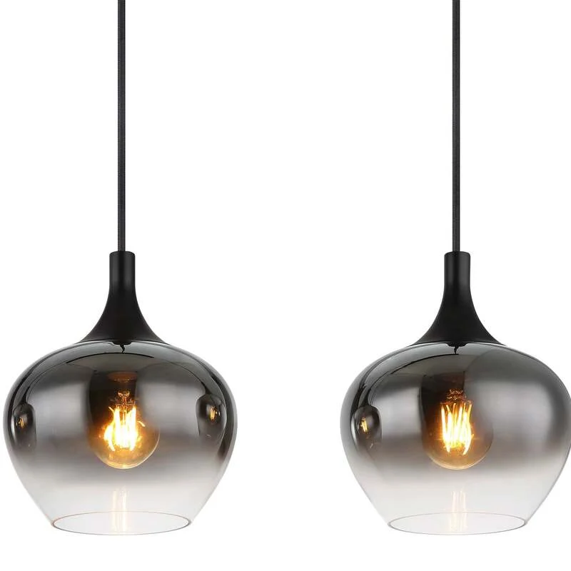 B-Ware Globo Maxy Hängelampe Lampe Pendelleuchte Glas rauchgrau SIEHE TEXT/FOTO