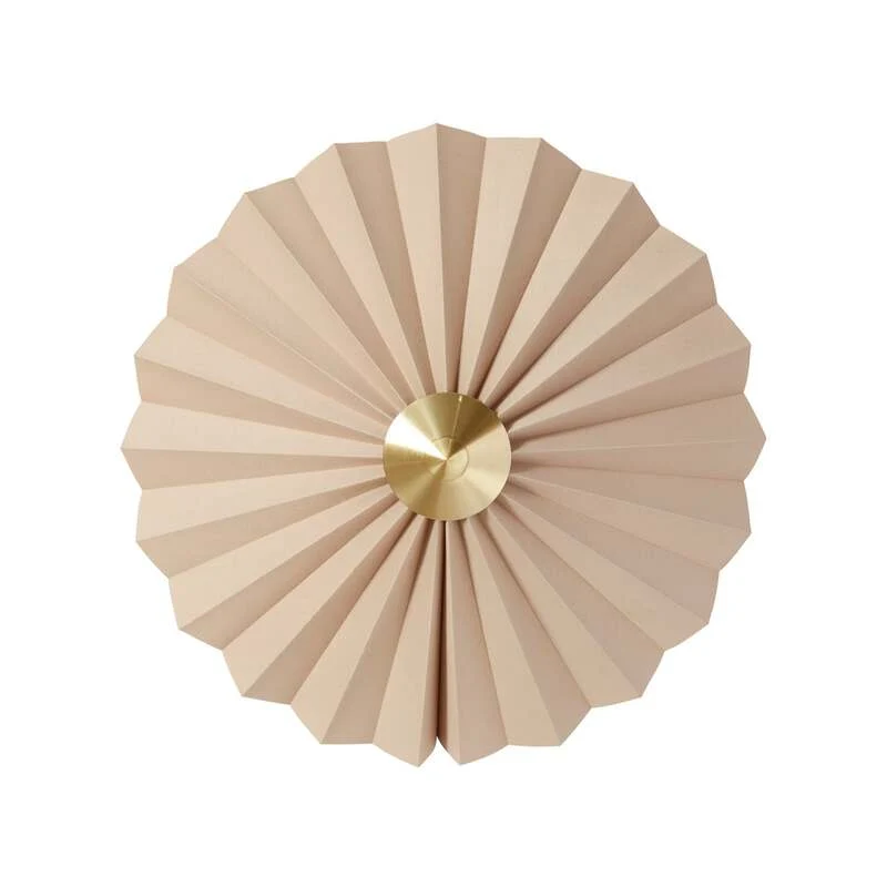 B-Ware Hübsch Wandleuchte Pliss LED Wandlampe Leuchte dimmbar beige 48cm Ø 250cm Kabel