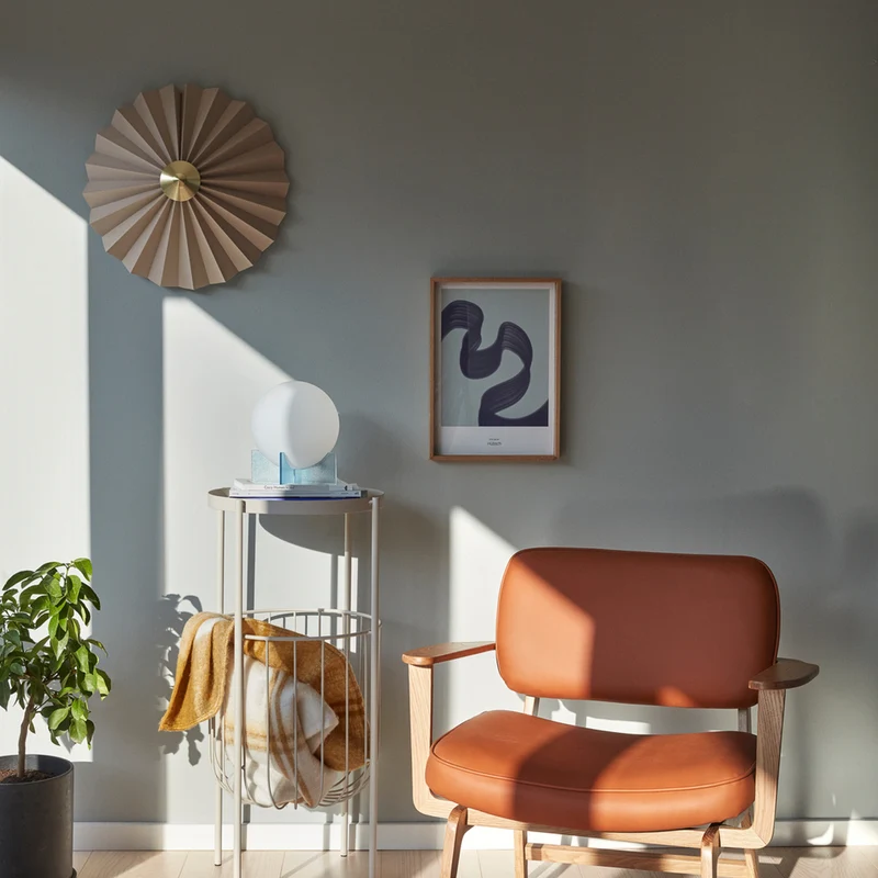 B-Ware Hübsch Wandleuchte Pliss LED Wandlampe Leuchte dimmbar beige 48cm Ø 250cm Kabel