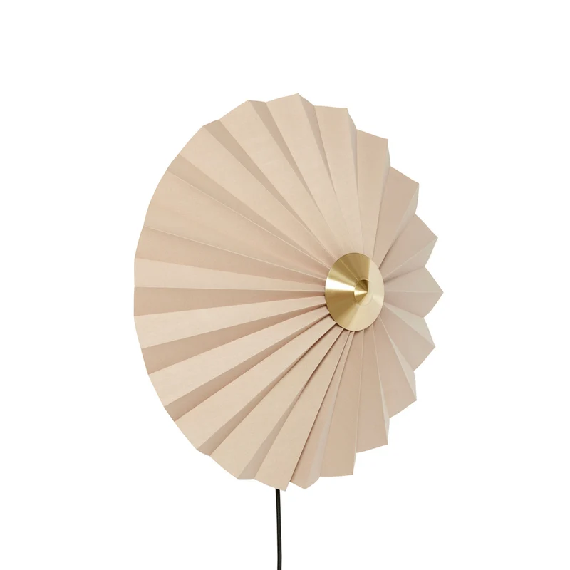 B-Ware Hübsch Wandleuchte Pliss LED Wandlampe Leuchte dimmbar beige 48cm Ø 250cm Kabel