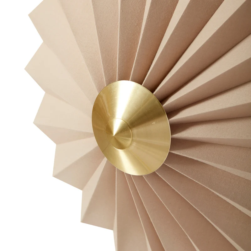 B-Ware Hübsch Wandleuchte Pliss LED Wandlampe Leuchte dimmbar beige 48cm Ø 250cm Kabel