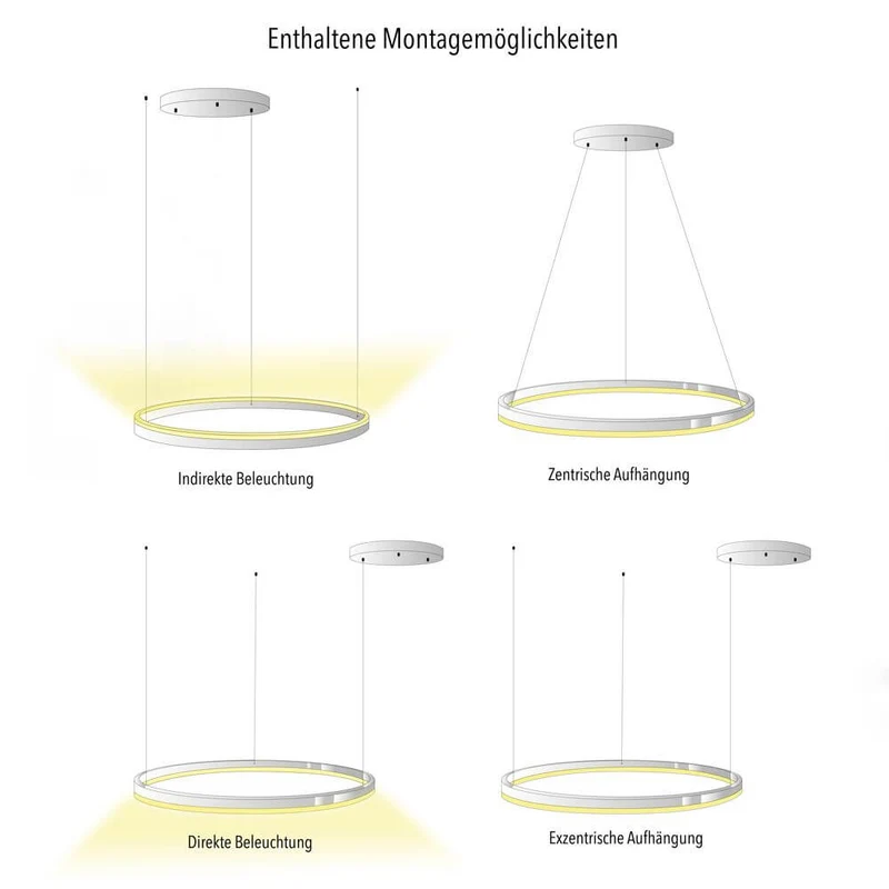 s.luce LED Ring Hängelampe Ø 80cm
