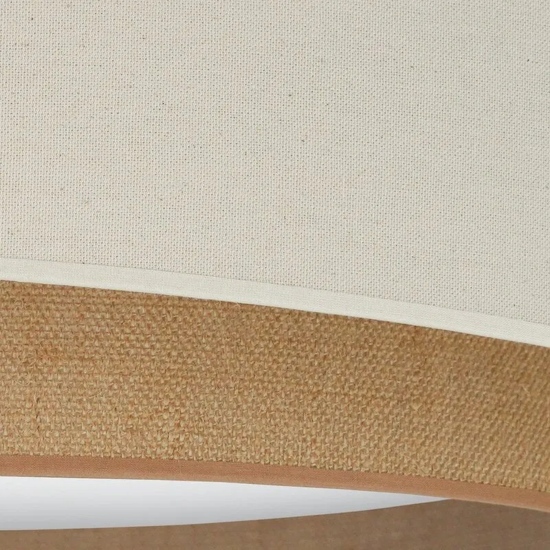 B-Ware Duolla LED-Deckenleuchte Luneta S Fernbedienung Jute beige Ø60cm SIEHE TEXT/F590