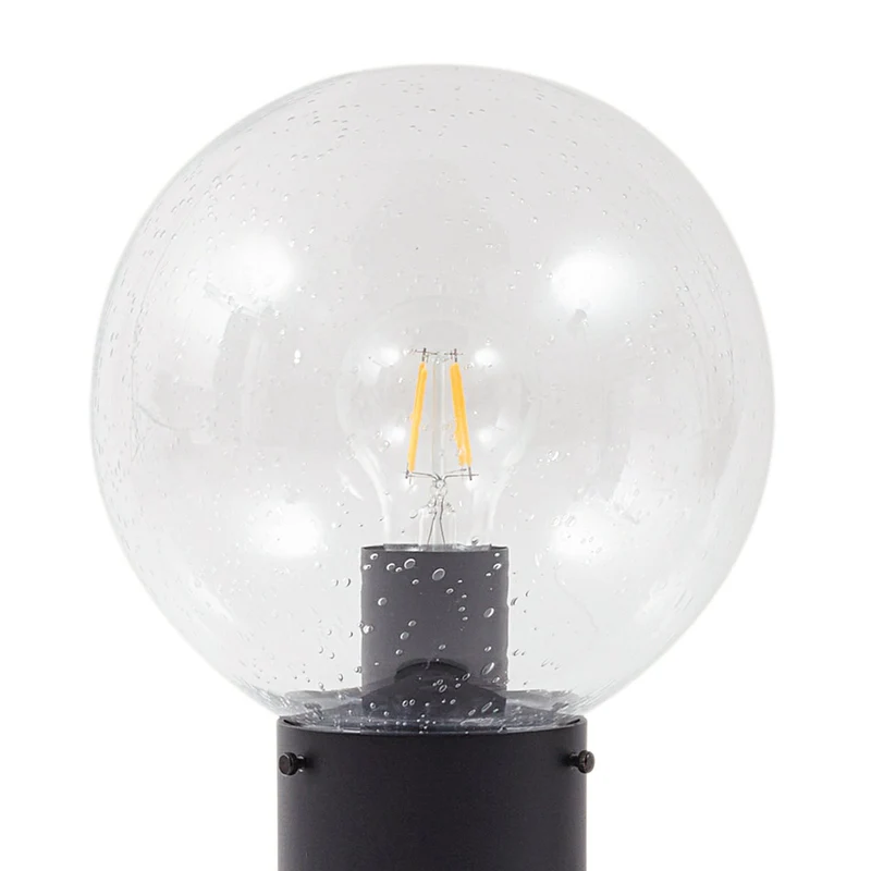 B-Ware Lindby Wegeleuchte Wegelampe Außenleuchte Dangan klar Glas Metall Höhe 90 cm