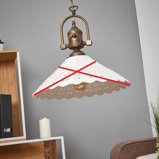 B-Ware Ceramiche Pizzo Hängeleuchte Hängeleuchte Deckenlampe Lampe E27 SIEHE TEXT/FOTO