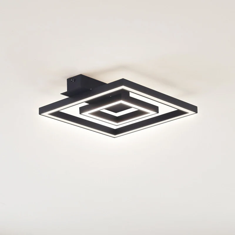B-Ware Lindby Deckenleuchte Deckenlampe LED Madamo warmweiß Licht schwarz 30 cm